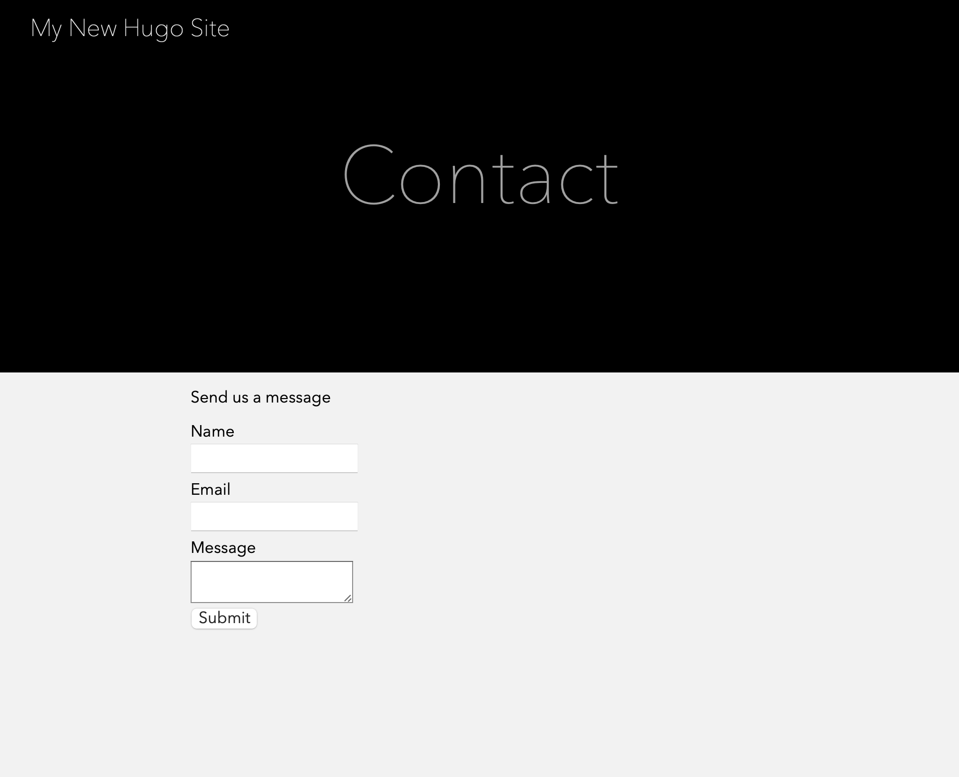 Our Hugo contact form