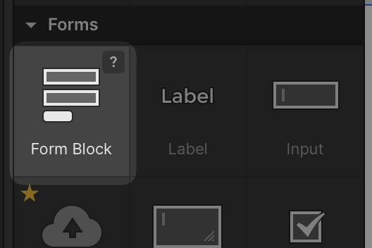 Add a new Form Block to your Webflow page